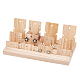 PandaHall Earring Jewellery Holder Display Wood Earring Necklace Stands with 3 Sizes 12pcs Earring Cardboard Wood Earring Display Stands for Selling Earring Showing Jewellery Displaying Business Card EDIS-WH0012-85-1