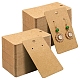 Cartoncini espositivi per orecchino singolo in carta kraft con foro per appendere PW-WG89837-03-1