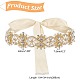Cintura da sposa fiore in ottone con strass di vetro per abito da sposa AJEW-WH0455-005A-2