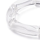 Stämmiges Stretch-Armband aus transparentem Acryl mit gebogenem Rohr für Frauen BJEW-JB08142-01-4