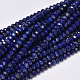 Chapelets de perles en rondelles facettées en lapis-lazuli naturel G-F289-41A-1