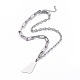304 cadenas de clip de papel de acero inoxidable y conjuntos de joyas de cadena de cable SJEW-K153-10P-2