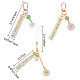 DELORIGIN 12Pcs 3 Style Alloy Enamel Mobile Straps Pearl Flower Lanyard Wrist KEYC-DR0001-12-2