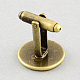 Brass Cuff Settings KK-S132-18mm-KN001AB-1
