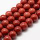 Chapelets de perles en jaspe rouge naturel G-E375-4mm-03-2