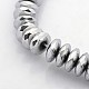 Electroplate Non-magnetic Synthetic Hematite Beads Strands G-J208H-01-1