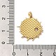 Placage de crémaillère en laiton micro pavé pendentifs en zircone cubique claire KK-K377-30G-3