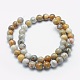 Chapelets de perles en agate fou naturel G-K287-15-8mm-2