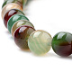 Fili di perline di agata verde naturale pavone G-S259-16-6mm-3