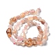 Chapelets de perles en agate naturelle de fleurs de cerisier G-P497-01A-01-4