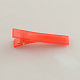 ヘアアクセサリー作りのためのキャンディーカラーの小さなプラスチック製のワニのヘアクリップのパーツ  レッド  41x8mm X-PHAR-Q005-06-1