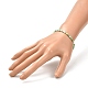 Bracciale elasticizzato con perle di vetro rotonde sfaccettate per ragazze adolescenti BJEW-JB07072-01-5