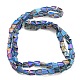 Full Rainbow Plated Electroplate Transparent Glass Beads Strands EGLA-G037-06A-FR01-2