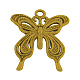 Tibetan Style Alloy Butterfly Pendants TIBEP-3945-AG-RS-1