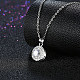 925 стерлингового серебра кубического циркония кулон ожерелье NJEW-BB18867-6