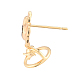 Brass Pave Colorful Cubic Zirconia Stud Earring Findings KK-N216-545-6