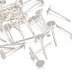 925 круглая плоская серьга-гвоздик из стерлингового серебра STER-T002-200S-4