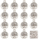 SUNNYCLUE 1 Box 60Pcs Tree of Life Charms Bulk Silver Tree Charm Tibetan Alloy Round Plant Charm for Jewellery Making Charms Supplies DIY Craft Necklace Bracelet Earring Crafting Women Beginners Adult TIBEP-SC0002-10-1