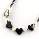 Non-Magnetic Synthetic Hematite Necklaces NJEW-R154-03-1