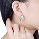 925 Sterling Silver Stud Earrings EJEW-BB30434-WH-3