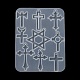 ダビデの星と十字架のペンダント DIY シリコンモールド  レジン型  UVレジン用  エポキシ樹脂工芸品作り  ホワイト  113x85x5mm  穴：2mm  内径：27~47x18~35mm SIMO-C012-05-4