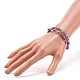 Natural & Synthetic Mixed Gemstone Beads Reiki Healing Cuff Bangles Set for Girl Women X1-BJEW-TA00023-5