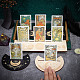 GORGECRAFT 4 Pieces 2 Colors Wooden Tarot Card Stand Holder Moon Phase and Flowers Pattern Tarot Card Black Altar Stand Rectangle Moon Shape Tarot Card Display Holder for Witch Divination Supplies DJEW-GF0001-47B-6