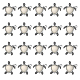 Chgcraft 樹脂ペンダント 20 個  ウミガメチャーム  合金パーツ  アンティークシルバー  20x20x4mm  穴：1mm RESI-CA0001-63-1
