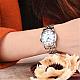 ホットファッションのカップルの腕時計  女性のステンレス鋼の防水腕時計  ラインストーン付き  ホワイト  ステンレス鋼色  ウォッチヘッド：30.8mm WACH-BB19223-02-9