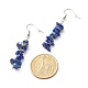 Boucles d'oreilles en perles de lapis-lazuli naturelles EJEW-JE04649-12-3