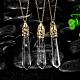 Bullet Natural Crystal Pointed Pendant Necklaces NJEW-BB00094-05-3