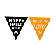 8 x Dreieck mit Wort Happy Halloween Filzverzierungen DIY-B054-04-3