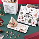 クリスマステーマの DIY ヨーロッパブレスレット作成キット  真鍮のブレスレット作りも含めて  エナメル&ラインストーンヨーロピアンビーズ&ダングルチャーム  ミックスカラー  24個/箱 DIY-WH0308-349-4