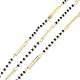 Glass & Brass Handmade Beaded Chains CHC-D029-36G-1