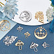 SUNNYCLUE 1 Box 16Pcs Stainless Steel Charms Mushroom Charms Mushrooms Charm Tarot Hollow Fairy Double Sided Moon Phase Star Laser Cut Charms for Jewellery Making Charm Earrings Necklace DIY Supplies STAS-SC0004-21-4