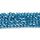 Transparentes perles de verre de galvanoplastie brins GLAA-F029-4mm-C01-1