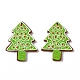 クリスマスプリントアクリルパーツツリー  芝生の緑  34x26.5x2.5mm  穴：1.2mm SACR-G019-A01-1