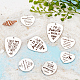 arricraft 12 Pcs 3 Styles Stainless Steel Guitar Pick Charms STAS-AR0001-58-4