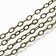 Brass Cable Chain Necklace Making MAK-T006-05AB-2