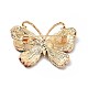Strass-Schmetterlings-Anstecknadel mit ABS-Perlenperlen JEWB-I019-25KCG-4
