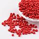 Red 6/0 Opaque DIY Loose Spacer Glass Seed Beads Garment Accessories X-SEED-A017-6-45-1