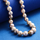 Fili di perle di keshi di perle barocche naturali PEAR-S012-69-5