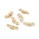 Rack Plating Brass Pave Clear Cubic Zirconia Connector Charms X-KK-G433-04LG-3
