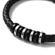 Bracelet cordon rond tressé cuir BJEW-F460-06EBP-2