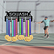 Estante de pared de exhibición de soporte de suspensión de medalla de hierro con tema de squash ODIS-WH0021-411-7