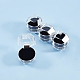 Chgcraft 40pcs cajas de anillo de plástico transparente negro aretes de cristal cajas de almacenamiento de joyas caja organizadora de exhibición con inserto de espuma para todo tipo de pendientes de joyería de anillo OBOX-CA0001-001A-5