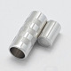 Chiusure magnetiche in argento sterling placcato rodio 925 STER-E056-006P-15x6-3