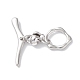 Rhodium Plated 925 Sterling Steel Toggle Clasps STER-P050-02P-3