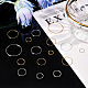 Pandahall 160 pièces bague en or / argent pendentifs bijoux anneaux de liaison 10/12/14/16/18/20/22/30mm cercle pendentifs pour boucle d'oreille collier bijoux bricolage KK-PH0004-30-7