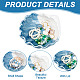 Ocean Style Porcelain Storage Jar with Lid AJEW-WH0348-180D-5